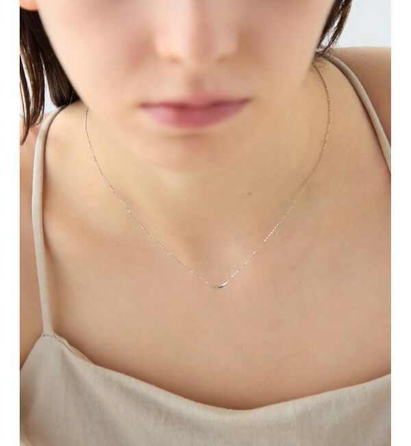 ete「[レイヤード] K10WG クレセントムーン ネックレス」|ネックレス|