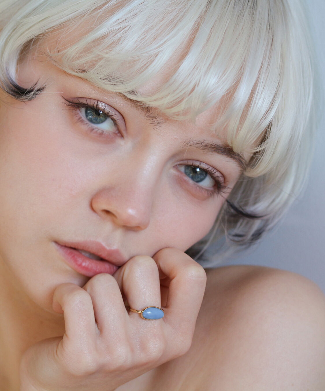  「ブルーオパール リング | K10YG」|リング|