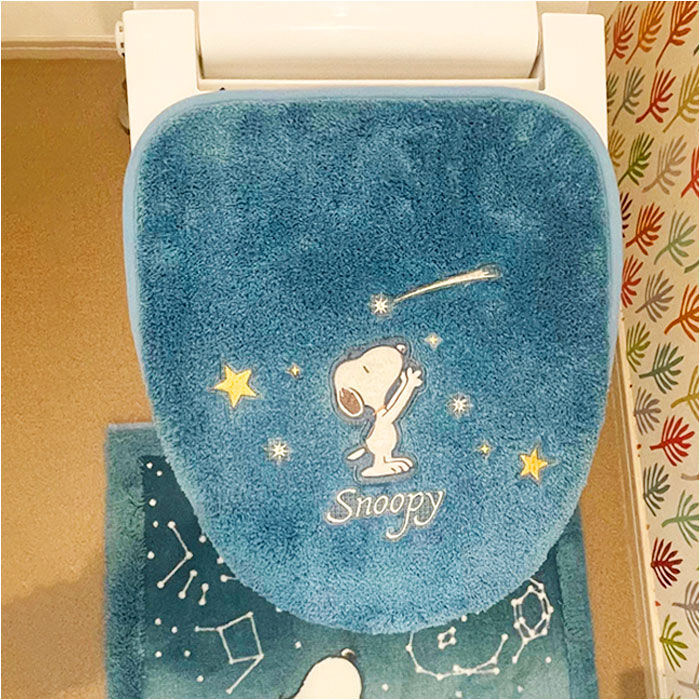 BACKYARD FAMILY「トイレフタカバー 洗浄暖房 キャラクター 通販 星空スヌーピー スヌーピー グッズ トイレ蓋カバー」|トイレタリー・ランドリーグッズ|