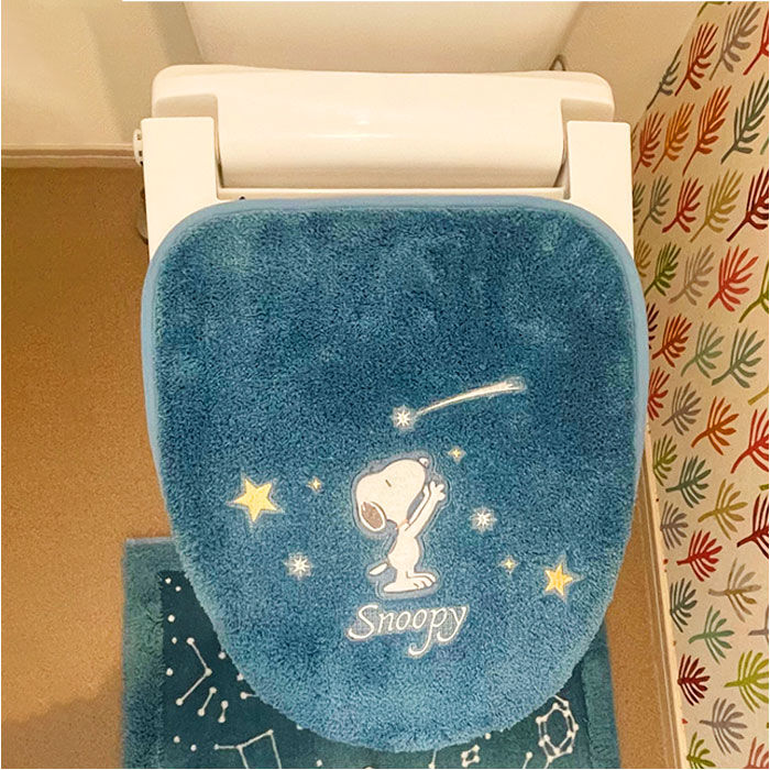 BACKYARD FAMILY「トイレフタカバー 洗浄暖房 キャラクター 通販 星空スヌーピー スヌーピー グッズ トイレ蓋カバー」|トイレタリー・ランドリーグッズ|