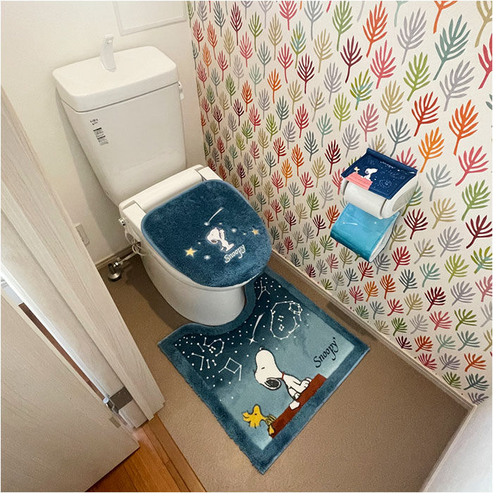BACKYARD FAMILY「トイレフタカバー 洗浄暖房 キャラクター 通販 星空スヌーピー スヌーピー グッズ トイレ蓋カバー」|トイレタリー・ランドリーグッズ|