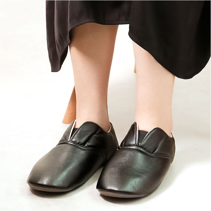 BACKYARD FAMILY「スリッパ 携帯 通販 洗える シンセティックレザースリッパ ルームシューズ ルームスリッパ」|ルームシューズ|