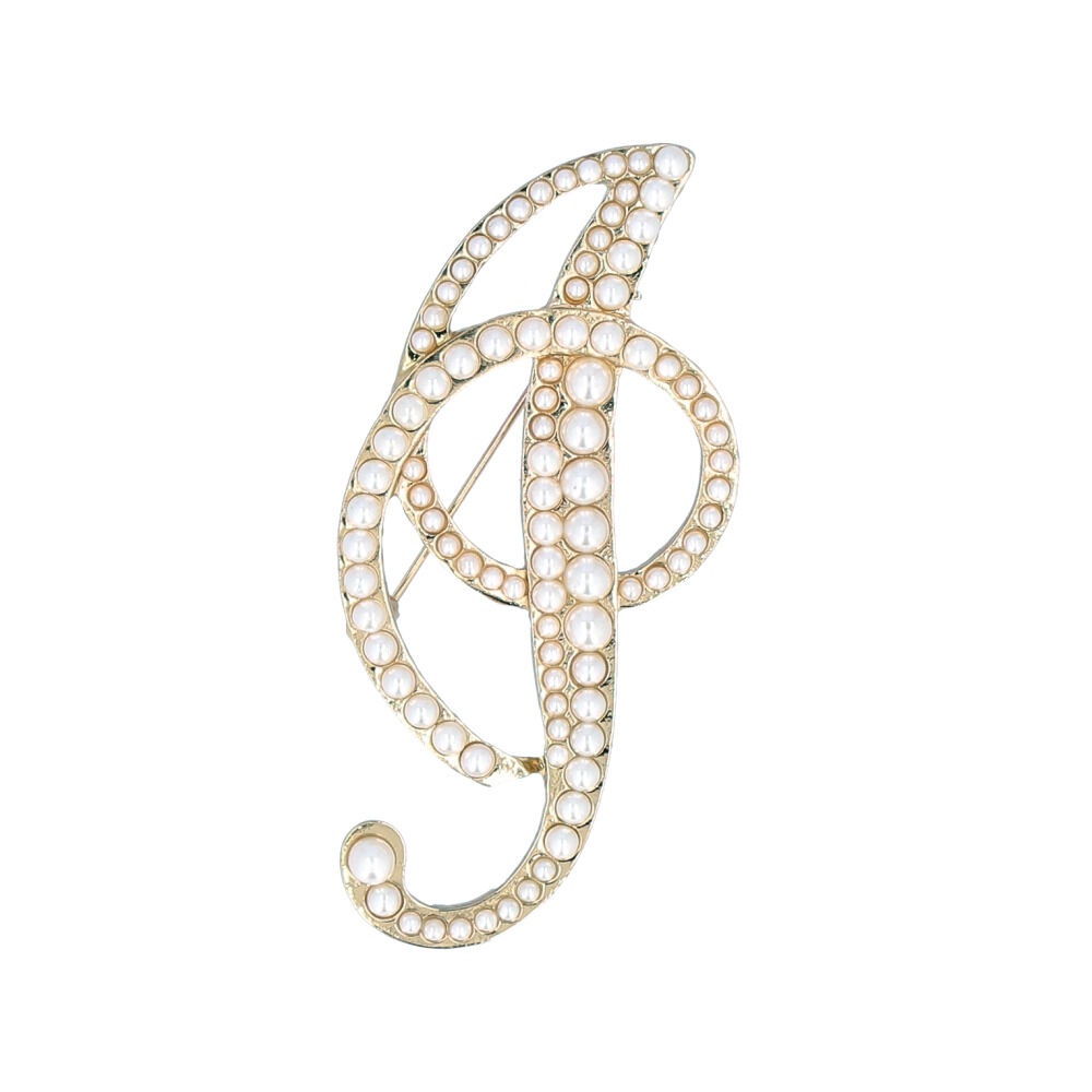 BACKYARD FAMILY「ブローチ パール 通販 イニシャルブローチ ピンブローチ アルファベット アクセサリー ピンバッチ」|その他|ホワイト7