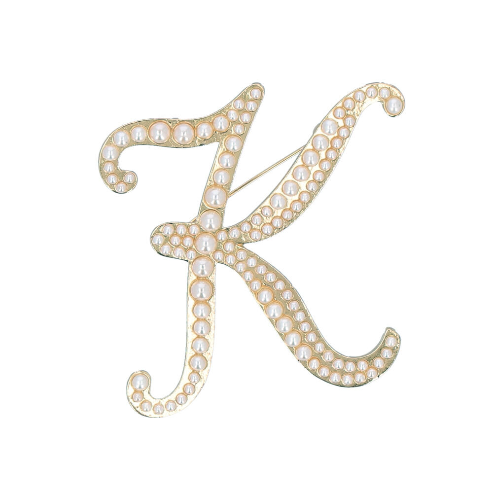 BACKYARD FAMILY「ブローチ パール 通販 イニシャルブローチ ピンブローチ アルファベット アクセサリー ピンバッチ」|その他|ホワイト9