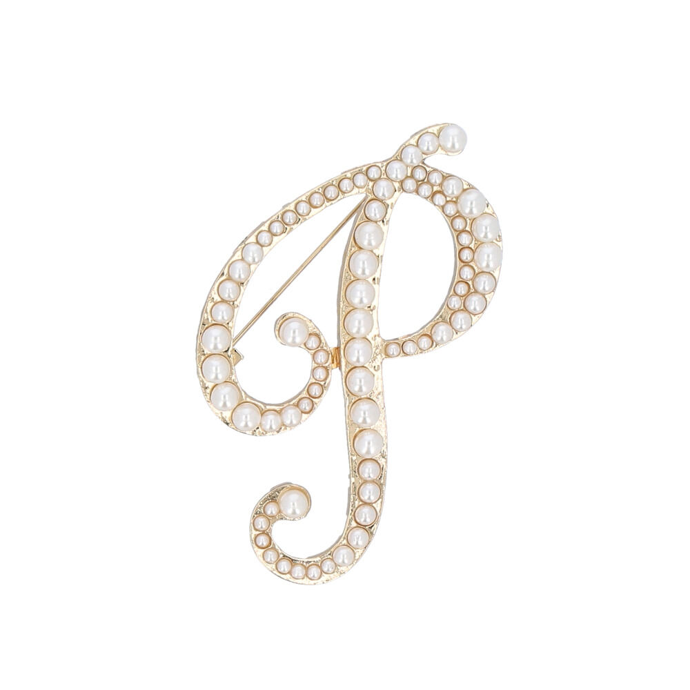 BACKYARD FAMILY「ブローチ パール 通販 イニシャルブローチ ピンブローチ アルファベット アクセサリー ピンバッチ」|その他|ホワイト13