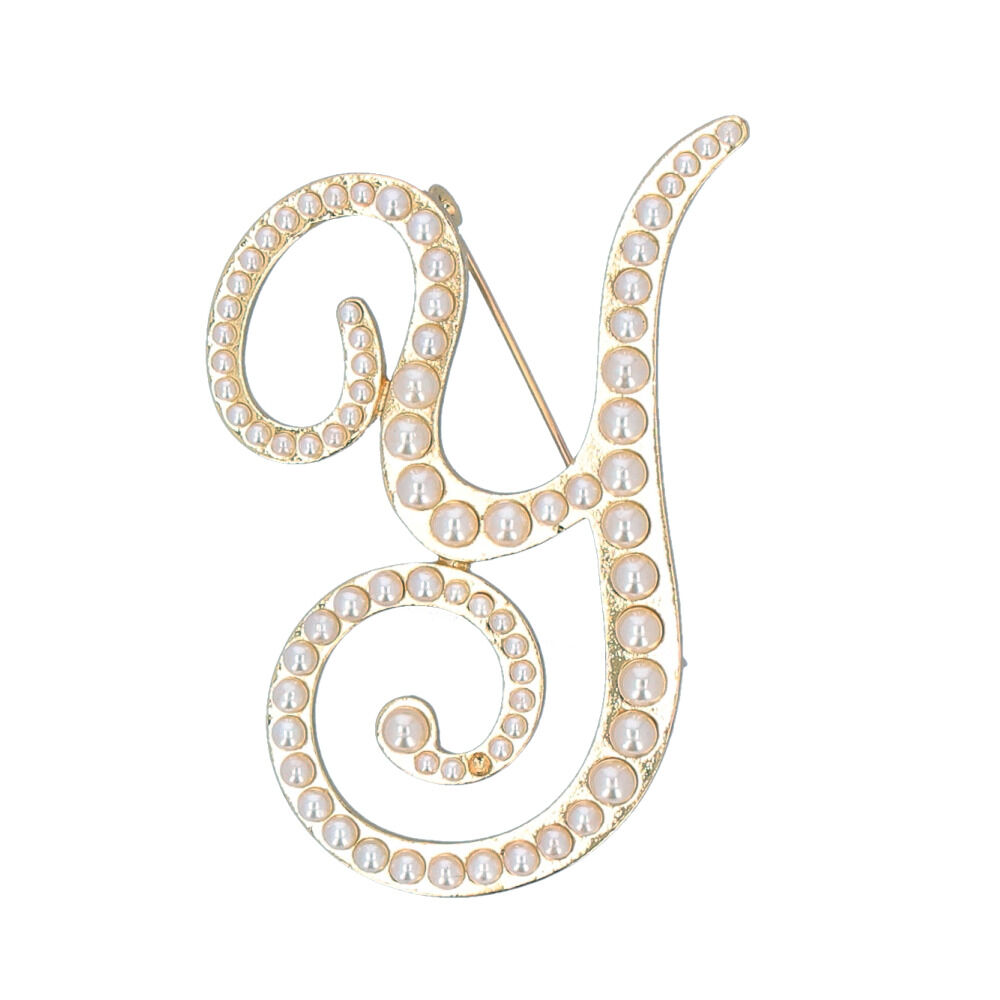 BACKYARD FAMILY「ブローチ パール 通販 イニシャルブローチ ピンブローチ アルファベット アクセサリー ピンバッチ」|その他|ホワイト17