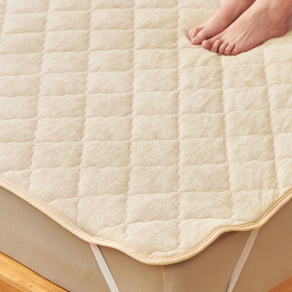 BACKYARD FAMILY「敷きパッド パイル生地 通販 敷パッド 敷パット パイル地シーツ ベッドパット ベッドパッド」|ブランケット|ベージュ1