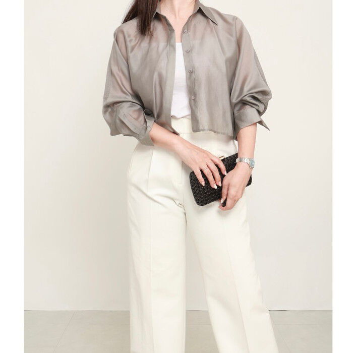 BACKYARD FAMILY「シースルー シャツ レディース 通販 シースルーシャツ トップス シアーシャツ 羽織り 羽織 上着」|シャツ・ブラウス|