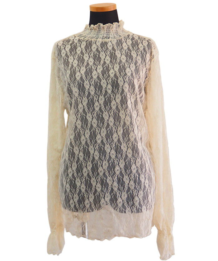 BACKYARD FAMILY「シースルー ブラウス 通販 シースルーブラウス 長袖ブラウス レースブラウスレディース レディース」|シャツ・ブラウス|