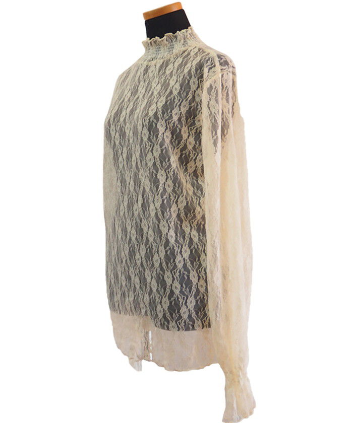 BACKYARD FAMILY「シースルー ブラウス 通販 シースルーブラウス 長袖ブラウス レースブラウスレディース レディース」|シャツ・ブラウス|