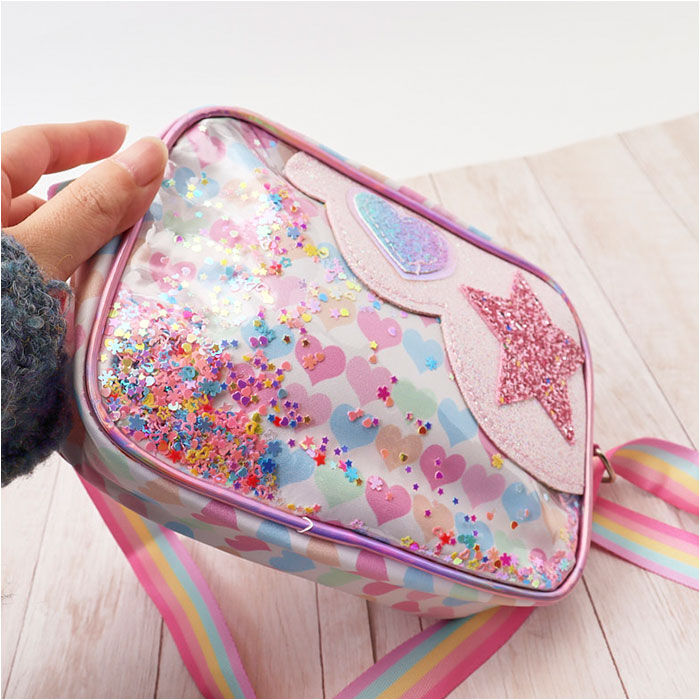 BACKYARD FAMILY「ショルダーバッグ ポシェット キラキラ 女の子 通販 ミニポーチ 斜めがけバッグ 斜めがけバック」|ショルダー・メッセンジャー|