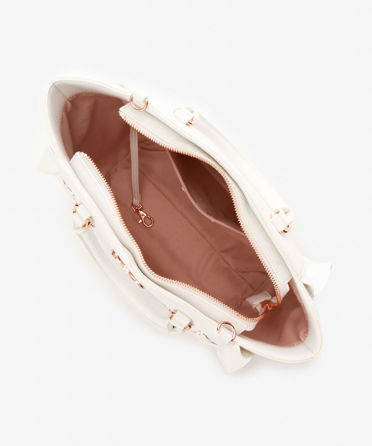 Samantha Vega「レースアップハートビジューフラッタ―(小)」|ハンドバッグ|