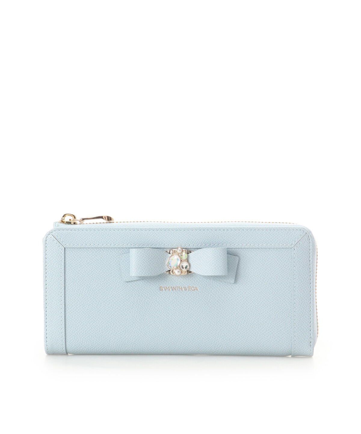 Samantha Vega「ジュエルリボン長財布」|財布|ライトブルー