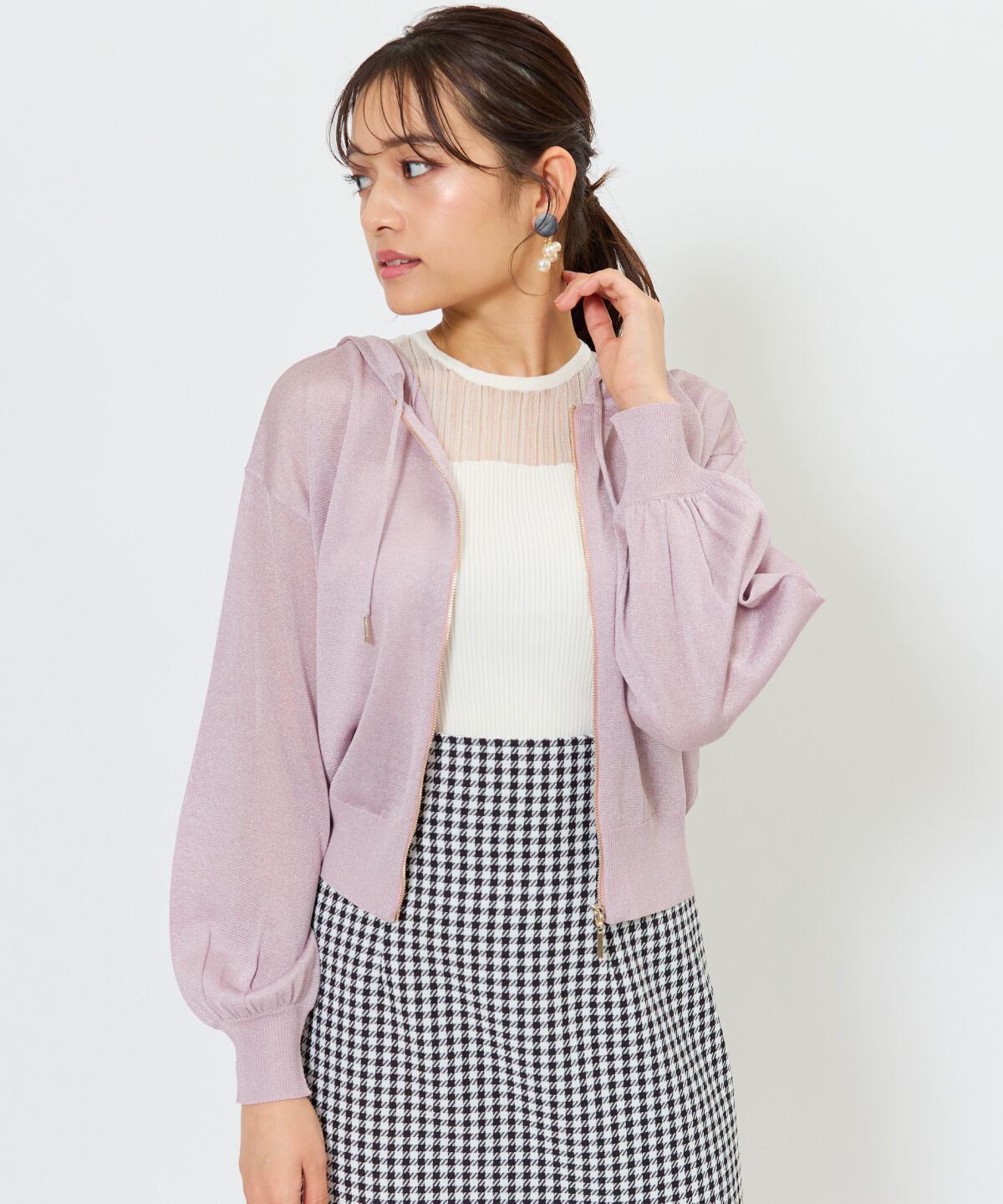 アンドクチュール「コンパクトシアーフーディー」|パーカー|