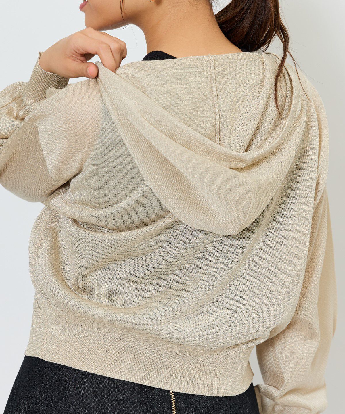 アンドクチュール「コンパクトシアーフーディー」|パーカー|