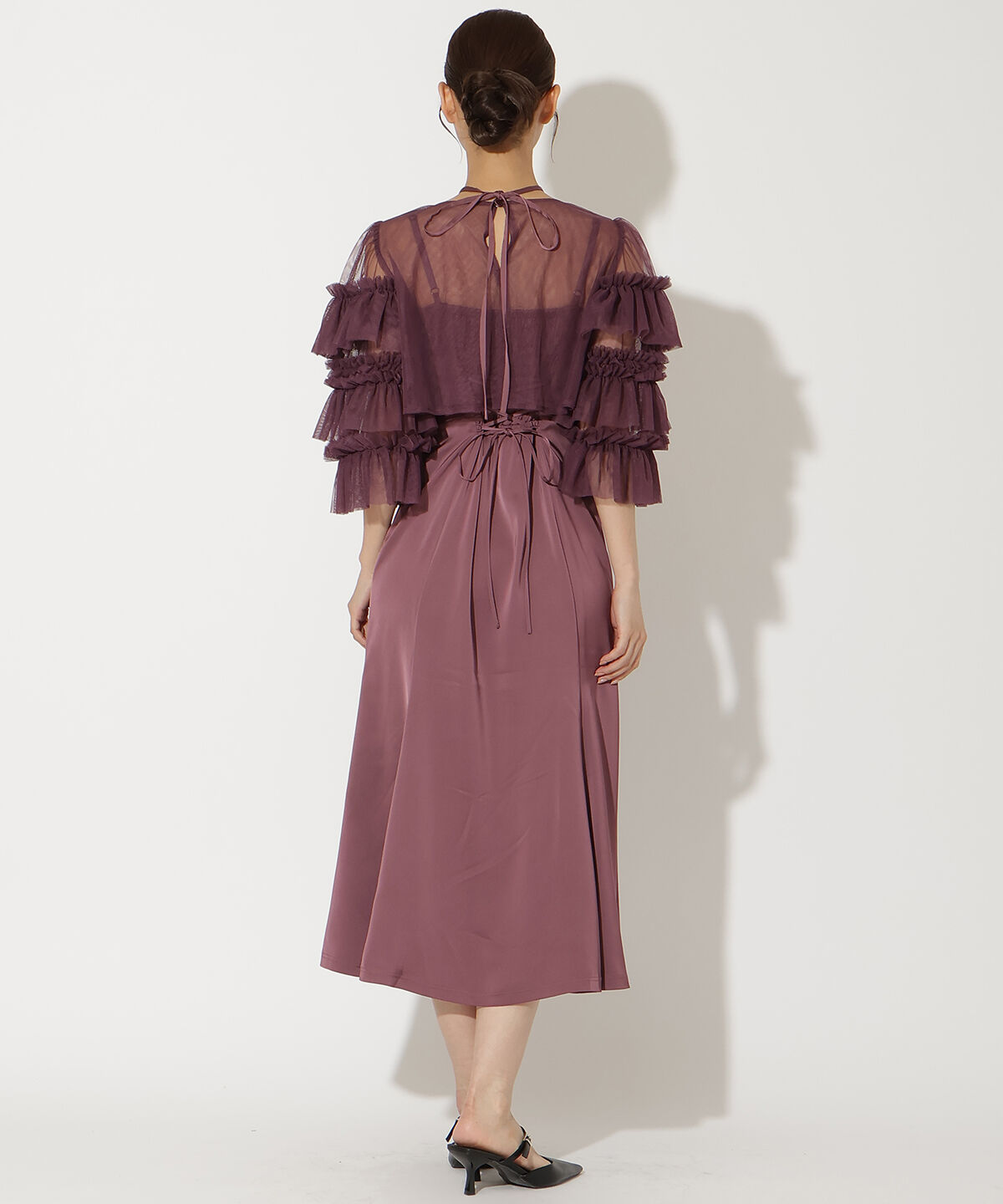 アンドクチュール「ティアードスリーブレイヤードドレス」|ドレス|