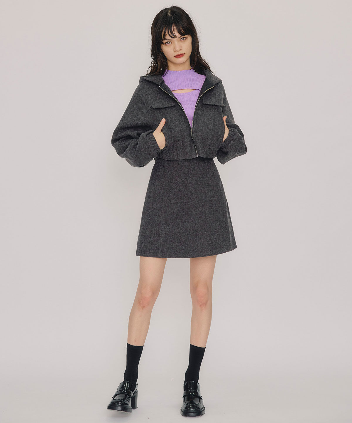 REDYAZEL「ハイウエストフレアミニスカート」|フレア|