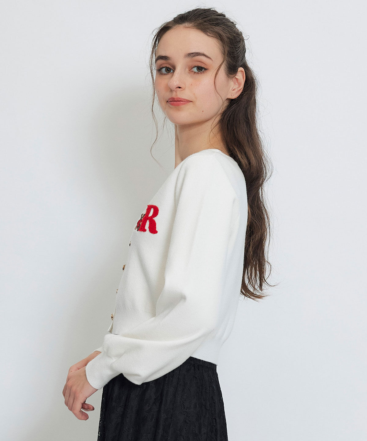 REDYAZEL「AzelyハートVネックカーディガン」|カーディガン|