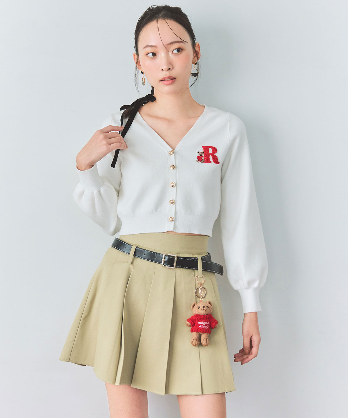 REDYAZEL「AzelyハートVネックカーディガン」|カーディガン|