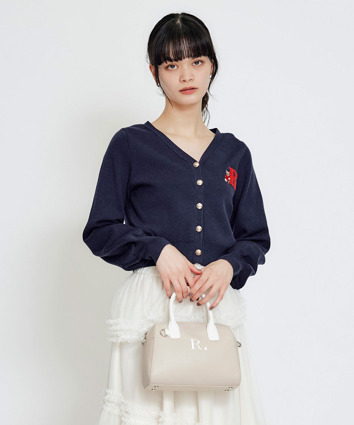 REDYAZEL「AzelyハートVネックカーディガン」|カーディガン|