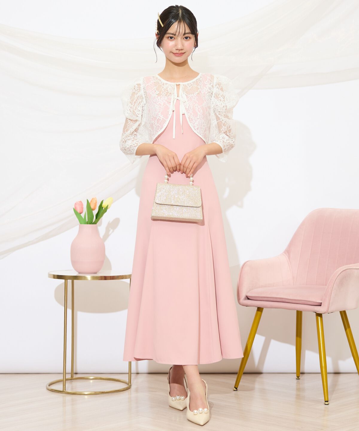 WILLSELECTION「バックレースアップワンピース」|ドレス|