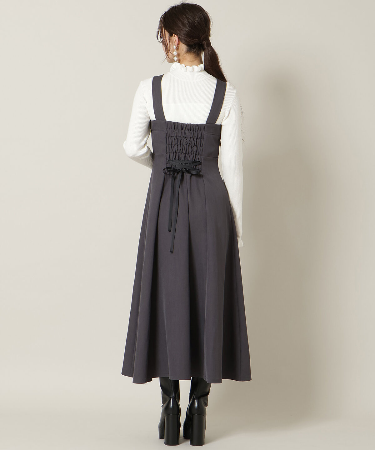 WILLSELECTION「ZIPデザインフレアジャンスカ」|ワンピース|