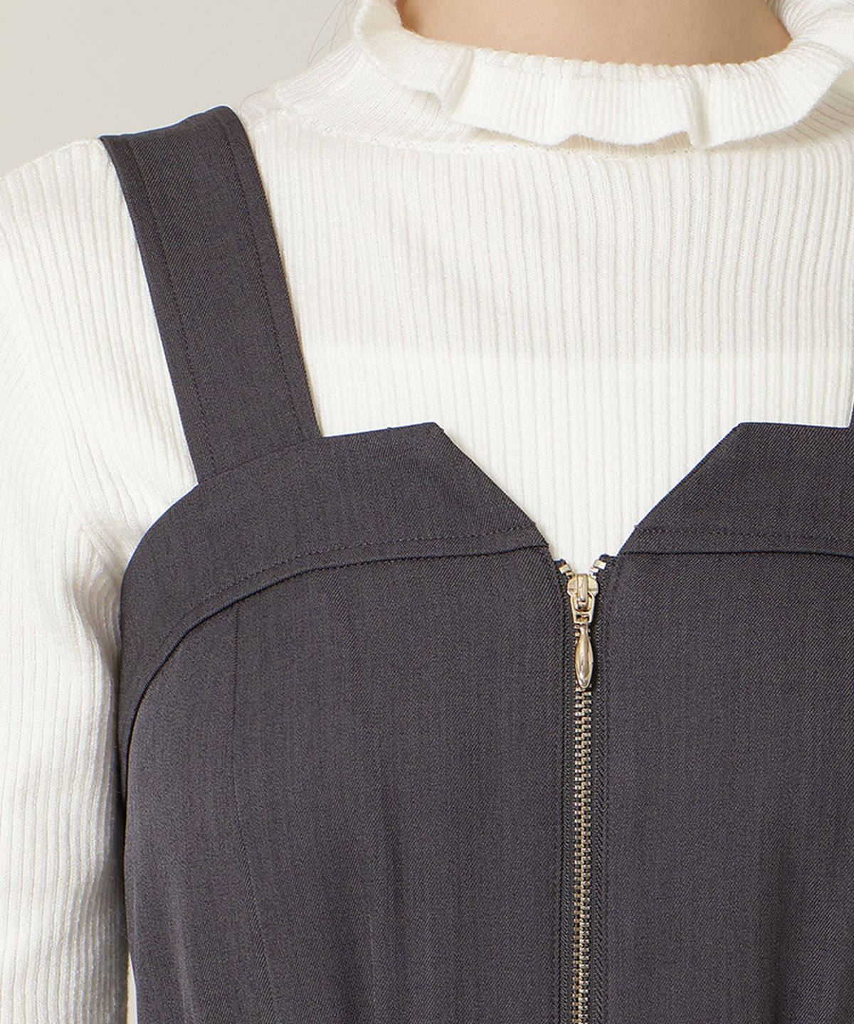 WILLSELECTION「ZIPデザインフレアジャンスカ」|ワンピース|