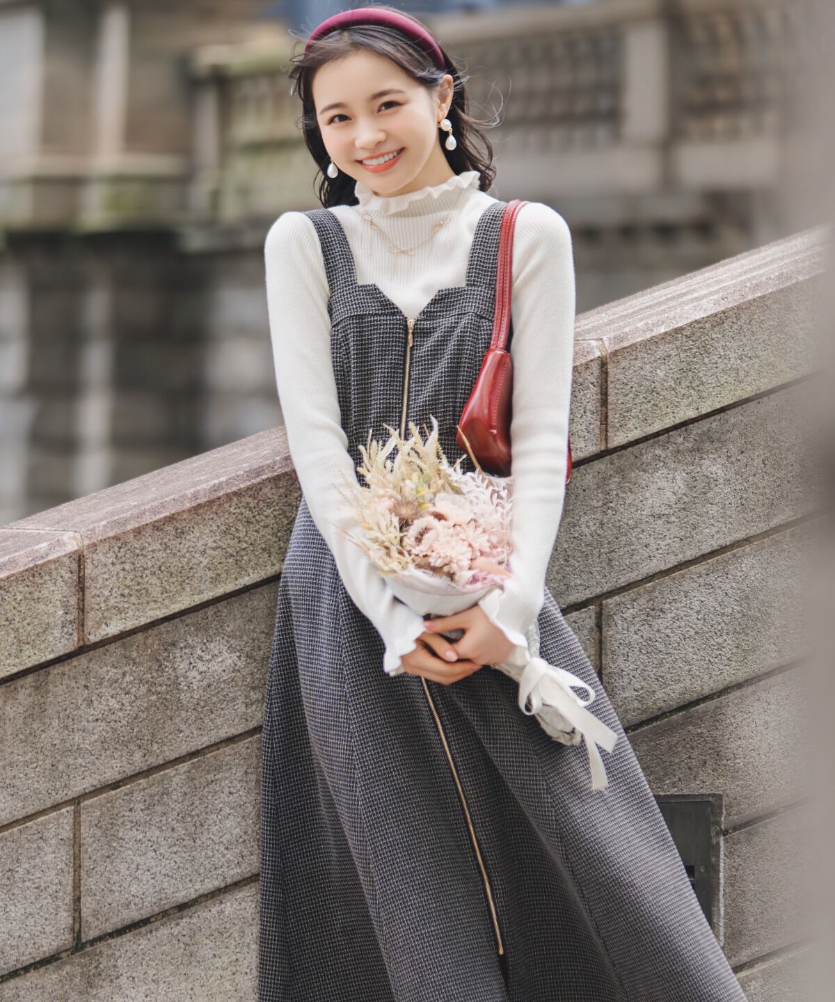 WILLSELECTION「ZIPデザインフレアジャンスカ」|ワンピース|