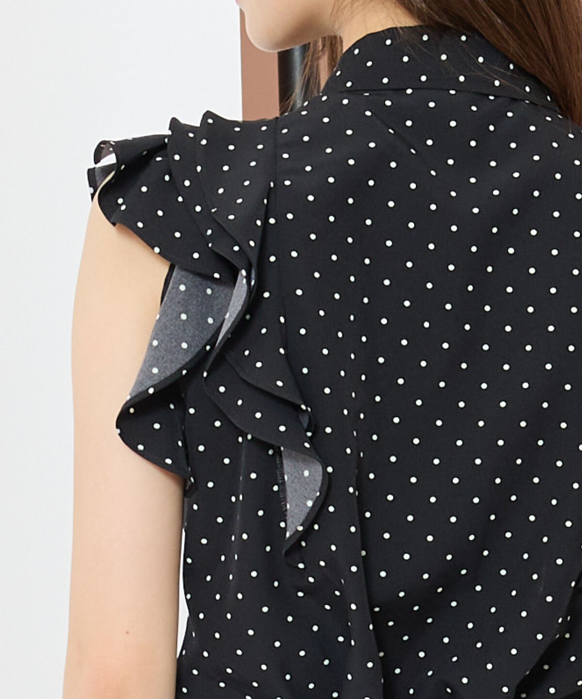 WILLSELECTION「ラッフルフリルノースリーブブラウス」|シャツ・ブラウス|