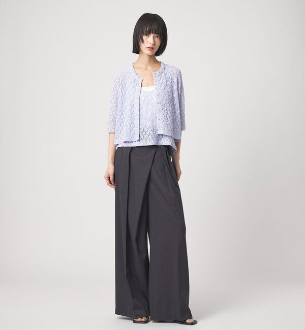 EMMEL REFINES「＜EMMEL REFINES＞EM カットレース カーディガン＆タンクトップ セット」|Tシャツ・カットソー|