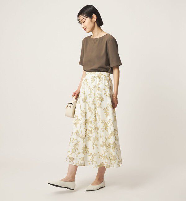 UNITED ARROWS green label relaxing「クルーネック ショートスリーブ ブラウス マシンウォッシャブル UVカット」|シャツ・ブラウス|