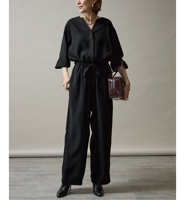 VERMEIL par iena「バックサテンジョーゼットオールインワン」|オールインワン|