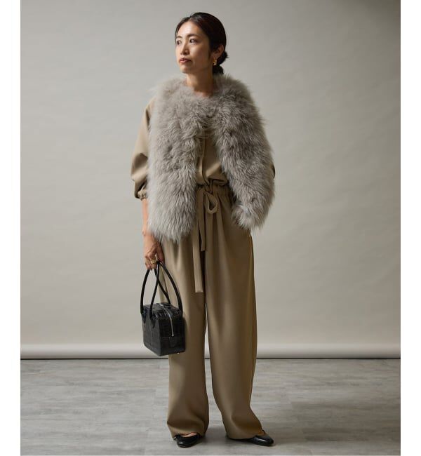 VERMEIL par iena「バックサテンジョーゼットオールインワン」|オールインワン|