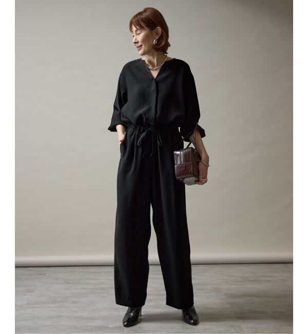 VERMEIL par iena「バックサテンジョーゼットオールインワン」|オールインワン|