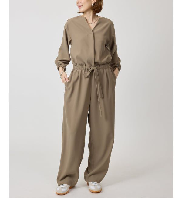 VERMEIL par iena「バックサテンジョーゼットオールインワン」|オールインワン|ベージュ