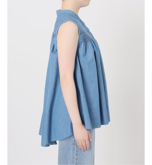 IENA「《予約》AAYUSHI/アユーシ デニムピンタックブラウス SGN070150」|シャツ・ブラウス|