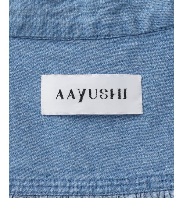 IENA「《予約》AAYUSHI/アユーシ デニムピンタックブラウス SGN070150」|シャツ・ブラウス|