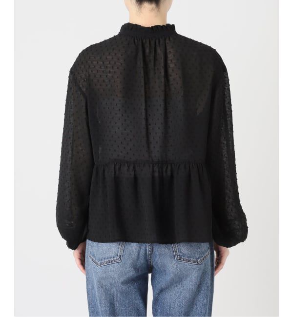 Spick and Span「《WEB限定》ドビードットフリルリボンブラウス」|シャツ・ブラウス|