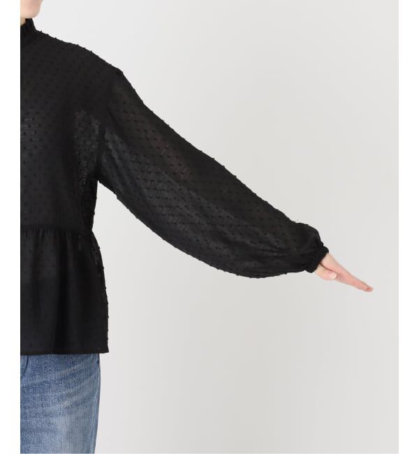 Spick and Span「《WEB限定》ドビードットフリルリボンブラウス」|シャツ・ブラウス|