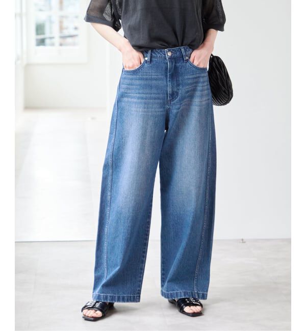 U by SPICK&SPAN「《追加予約》バレルレッグバギーデニム」|デニム|