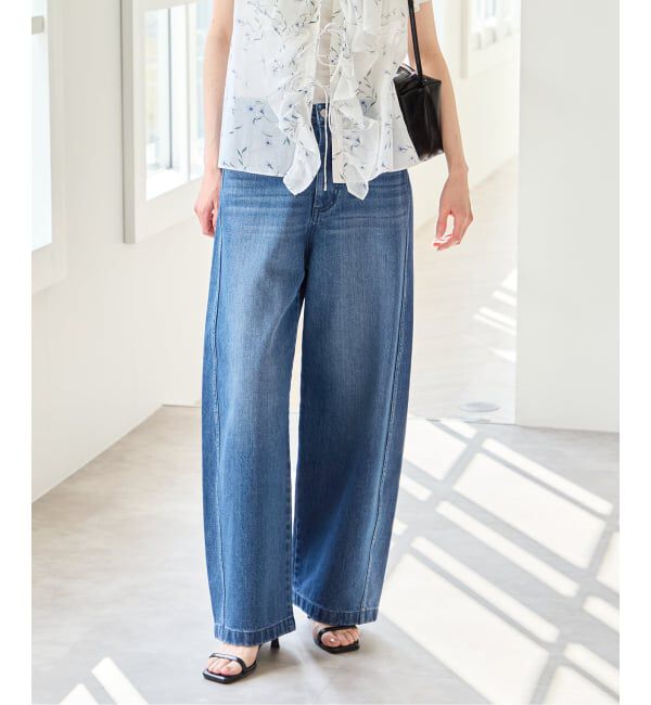 U by SPICK&SPAN「《追加予約》バレルレッグバギーデニム」|デニム|