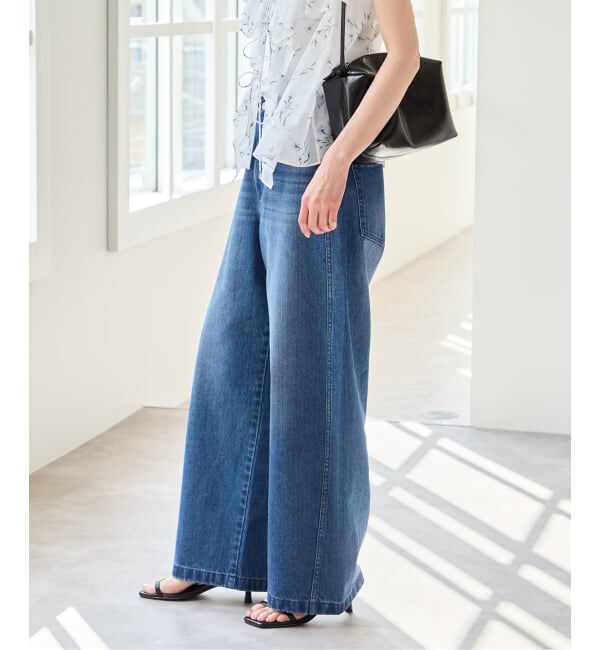 U by SPICK&SPAN「《追加予約》バレルレッグバギーデニム」|デニム|