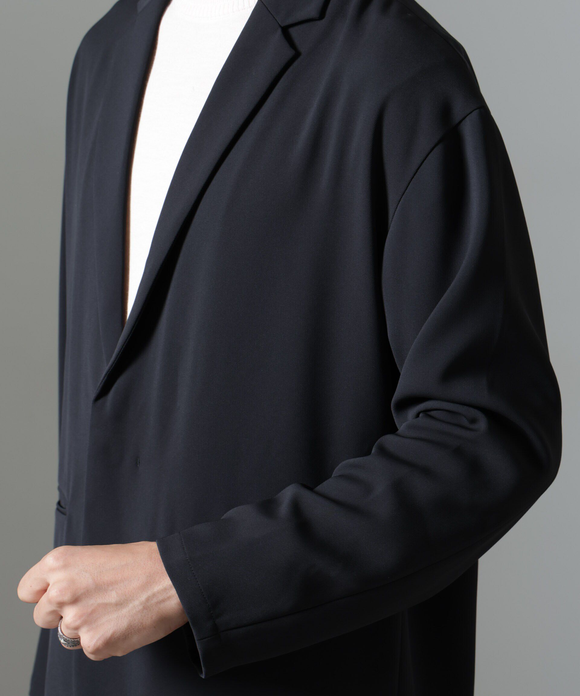 nano･universe「ドレープ ワイドジャケット(セットアップ可)」|テーラードジャケット|