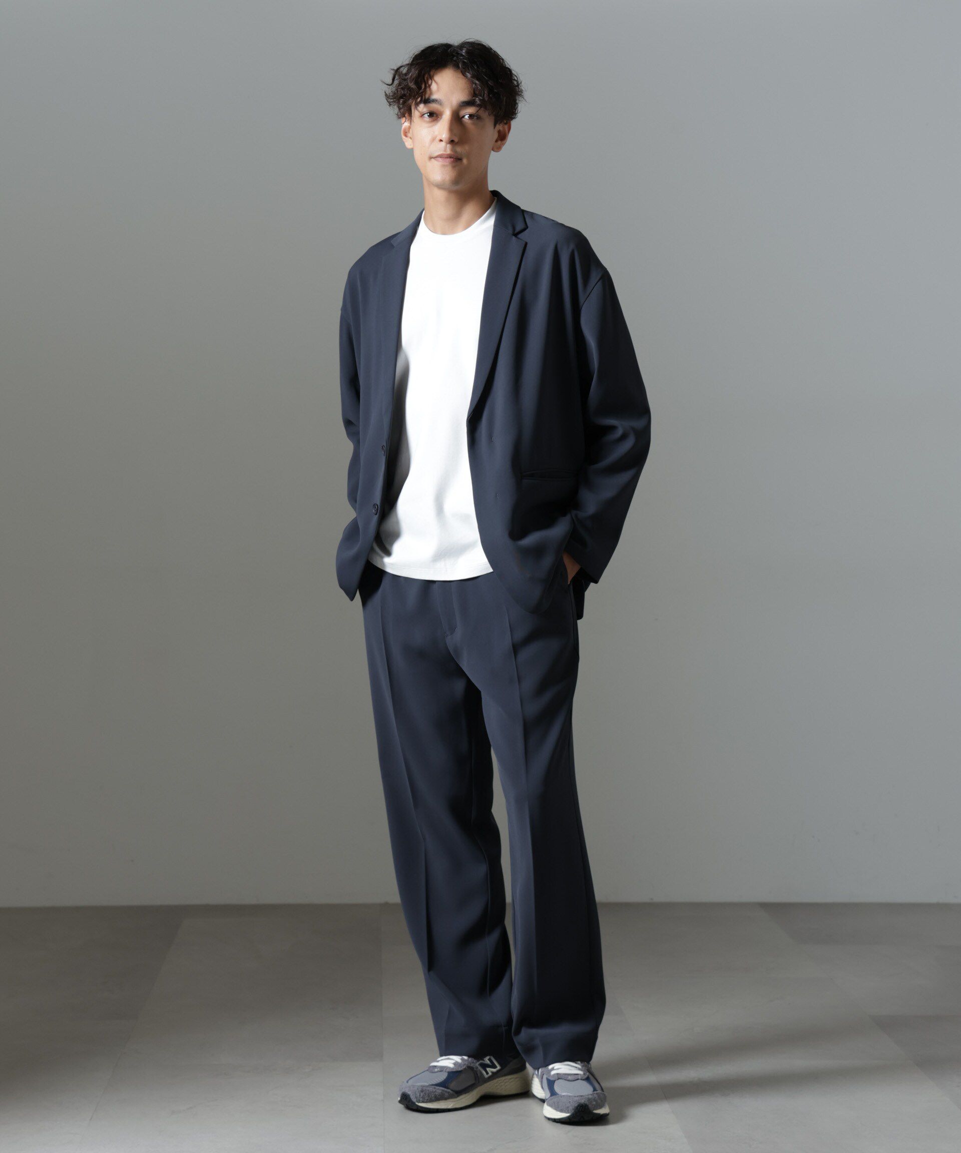 nano･universe「ドレープ ワイドジャケット(セットアップ可)」|テーラードジャケット|