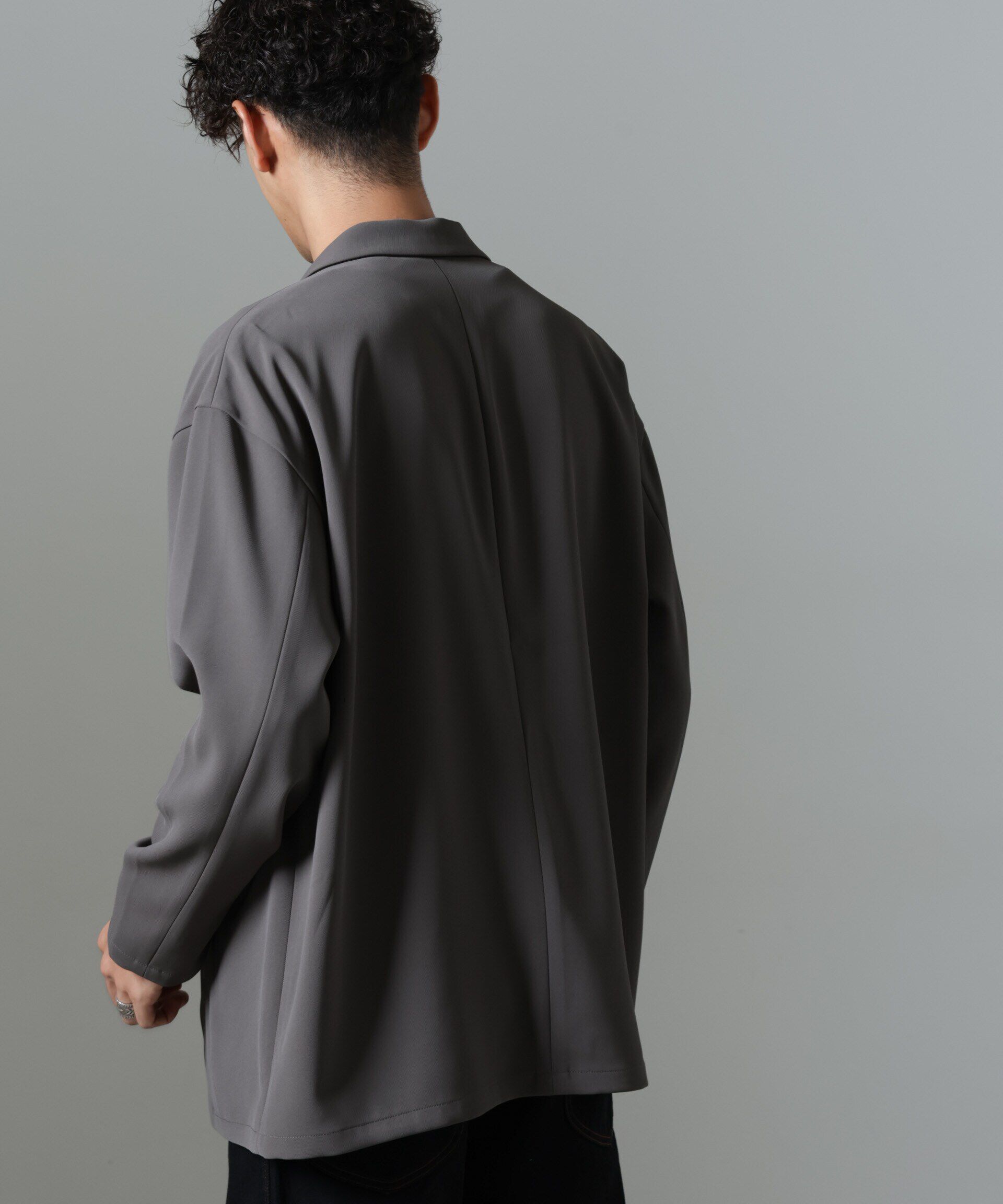 nano･universe「ドレープ ワイドジャケット(セットアップ可)」|テーラードジャケット|