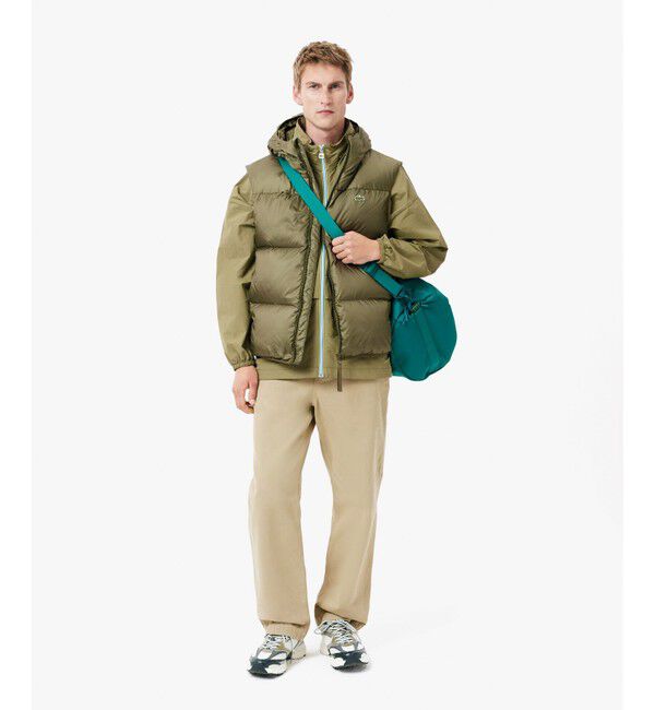LACOSTE「撥水 バックステッチダウンベスト / スタンドジップダウン」|ダウンベスト・ベスト|