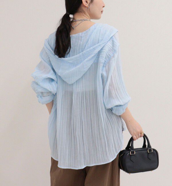 fredy emue「リネン混楊柳フーディシャツ」|シャツ・ブラウス|