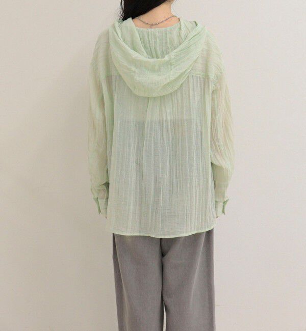 fredy emue「リネン混楊柳フーディシャツ」|シャツ・ブラウス|