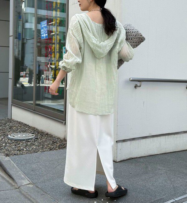 fredy emue「リネン混楊柳フーディシャツ」|シャツ・ブラウス|