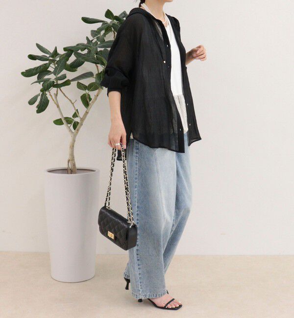 fredy emue「リネン混楊柳フーディシャツ」|シャツ・ブラウス|